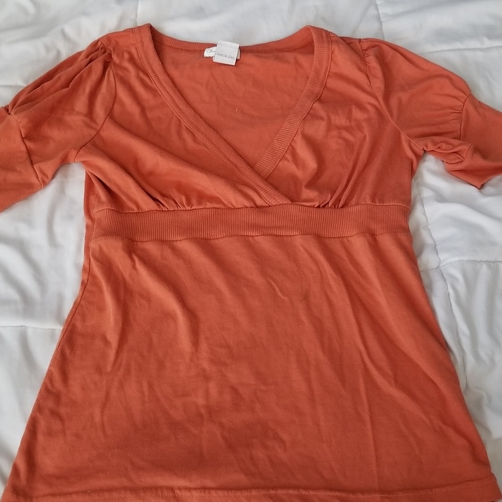 Orange babydoll style top